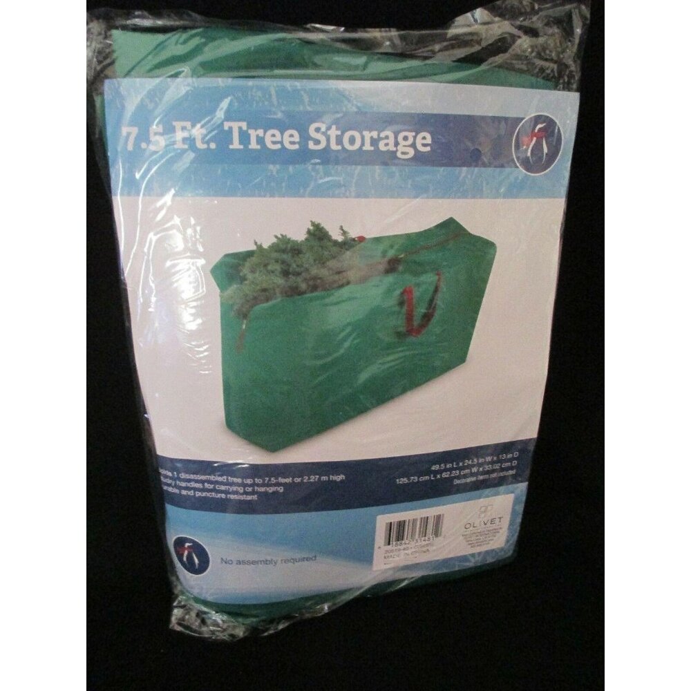 Christmas Artificial Tree Green Storage Duffle Bag 7.5' Container Cover Bedding